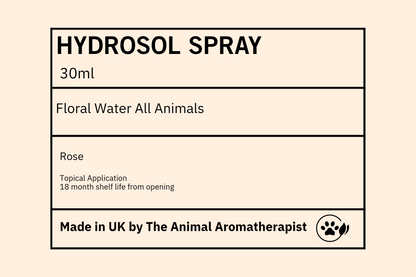 Hydrosol/ Floral Water  ROSE  30ml spray