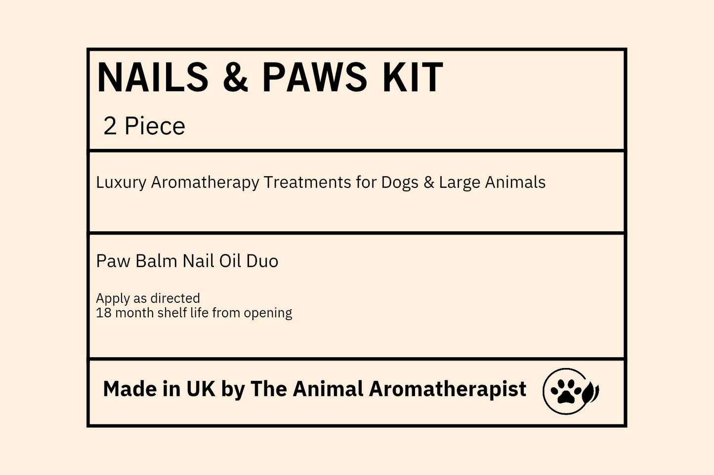 Aromatheraphy Paw Balm & Nail Oil Duo for Dogs