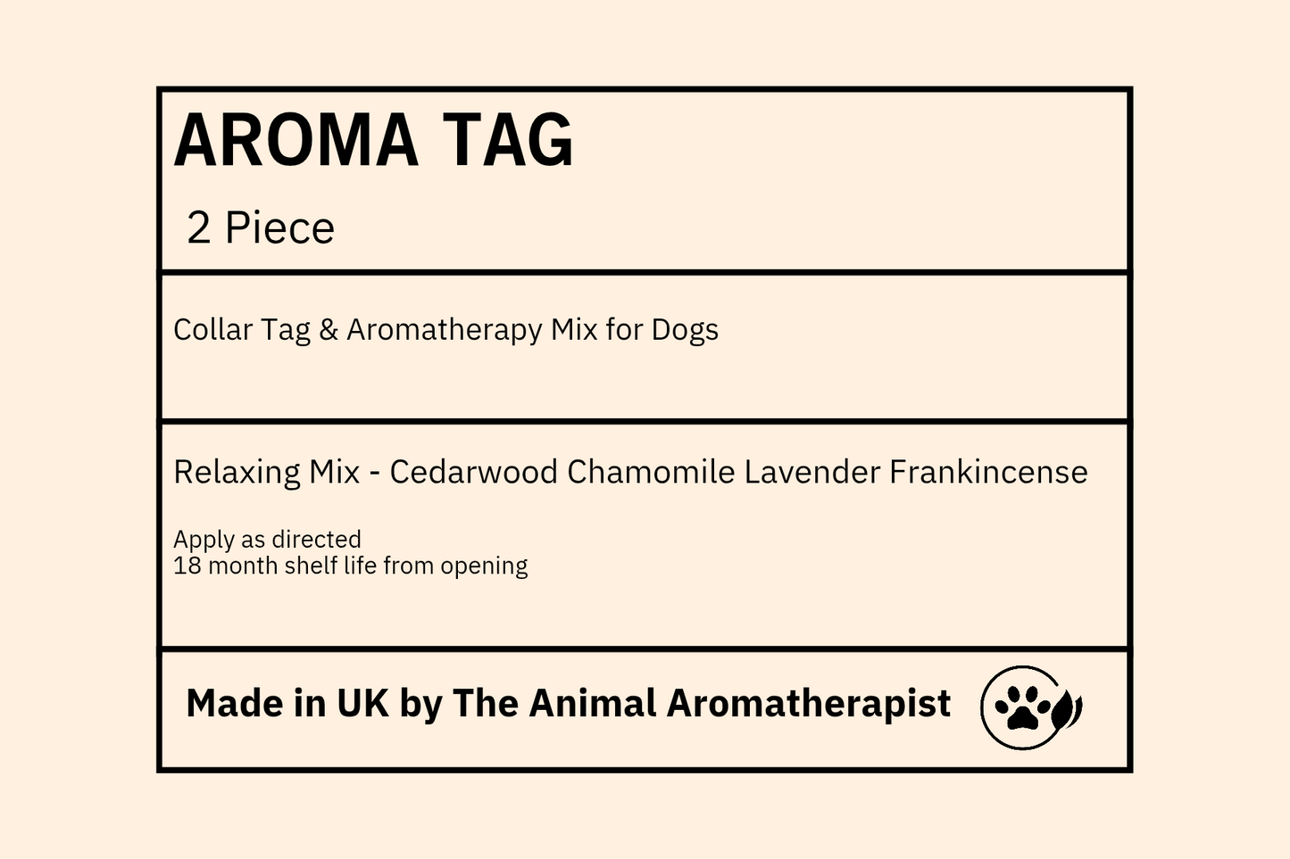 AROMA TAGS DOG