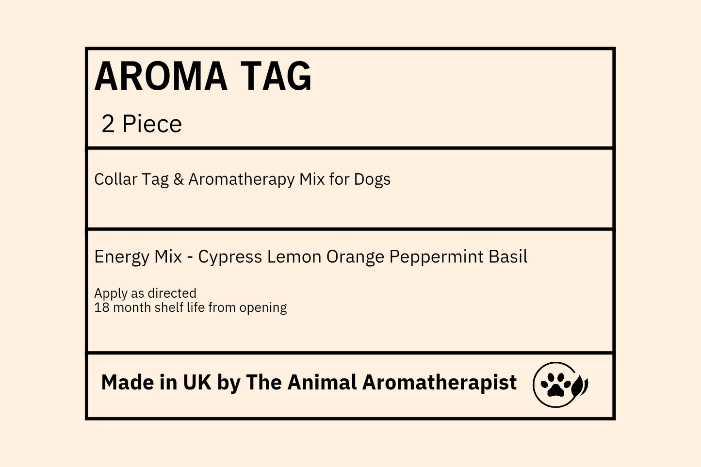 AROMA TAGS DOG