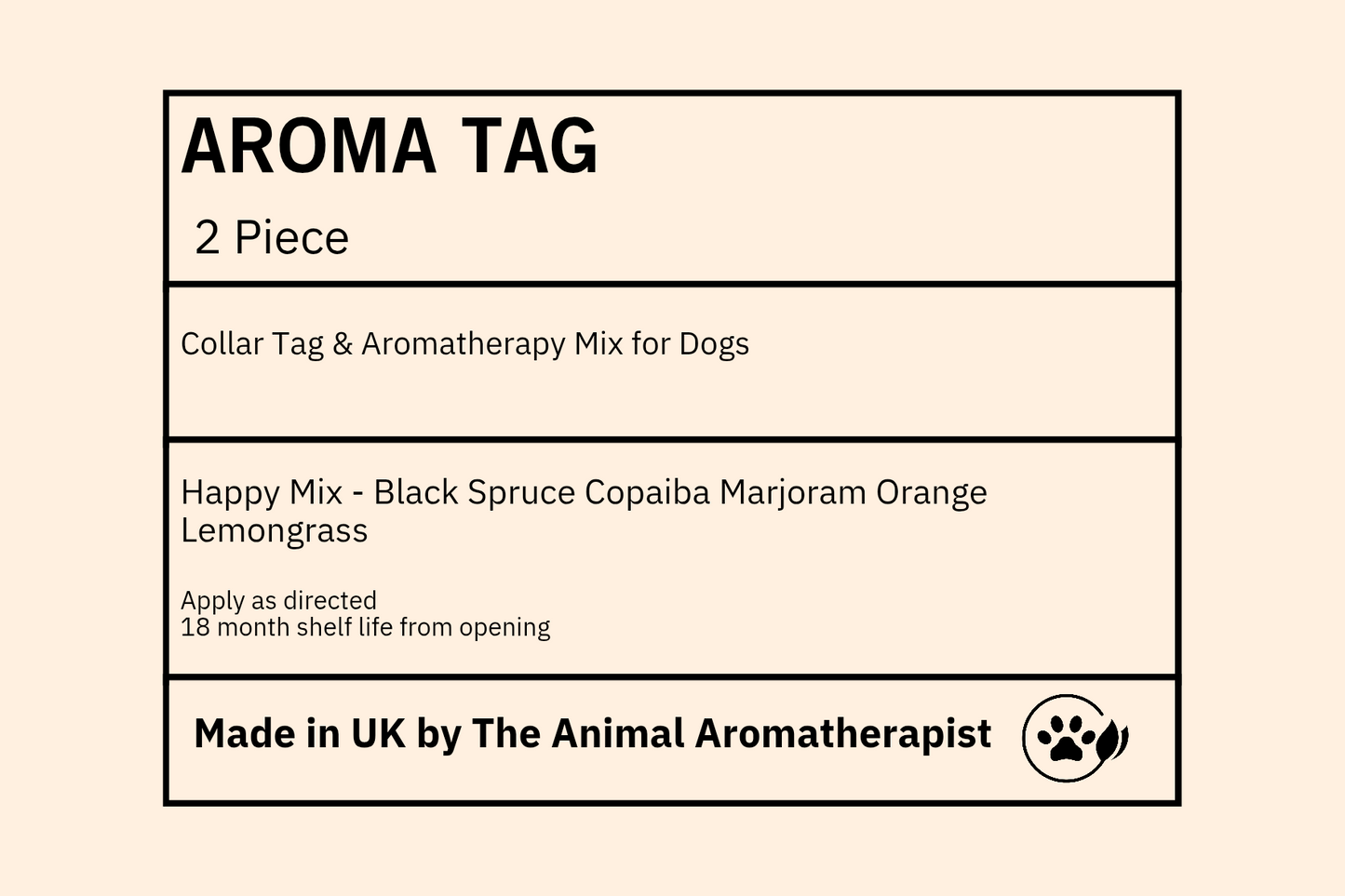 AROMA TAGS DOG