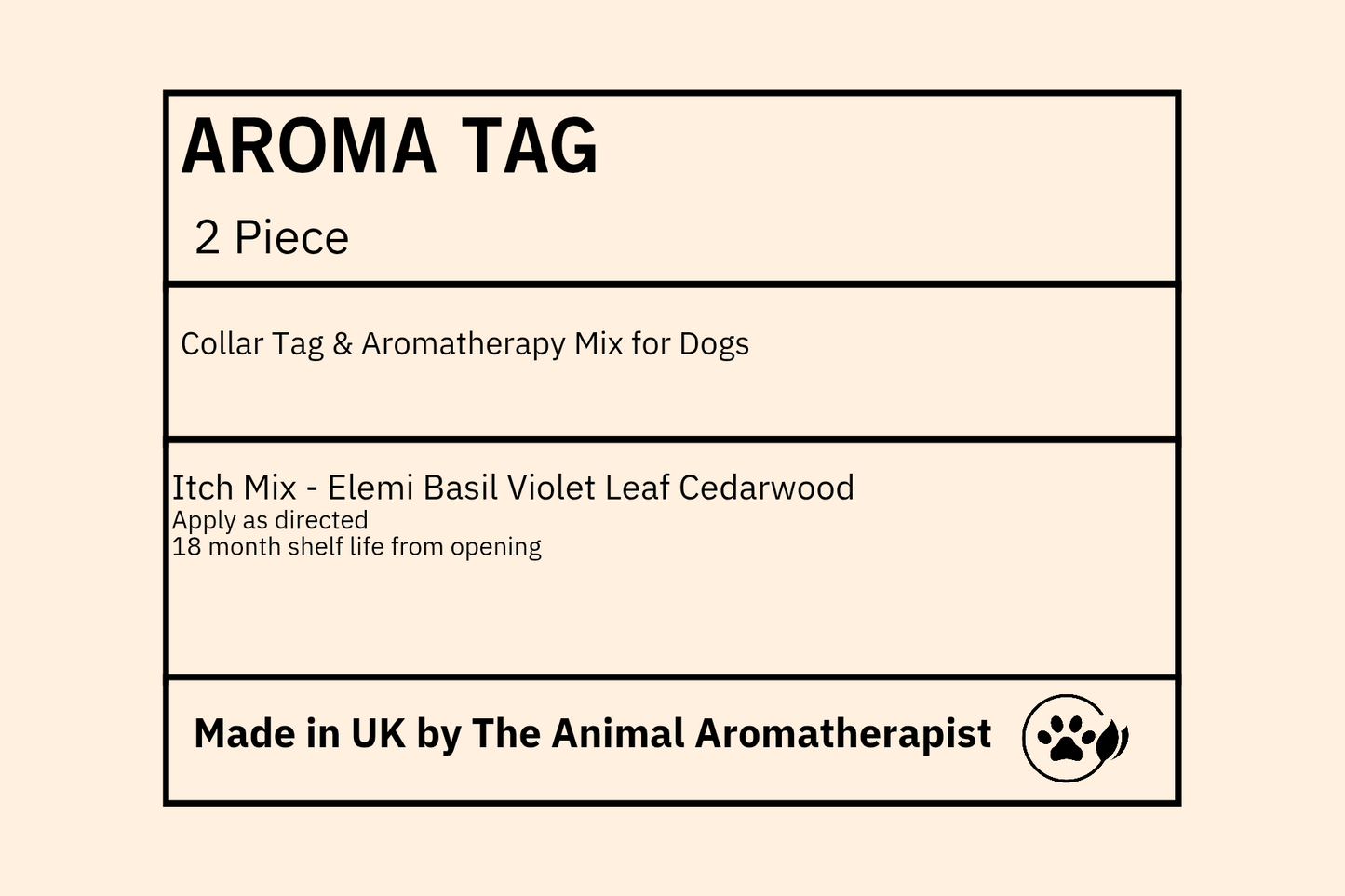 AROMA TAGS DOG