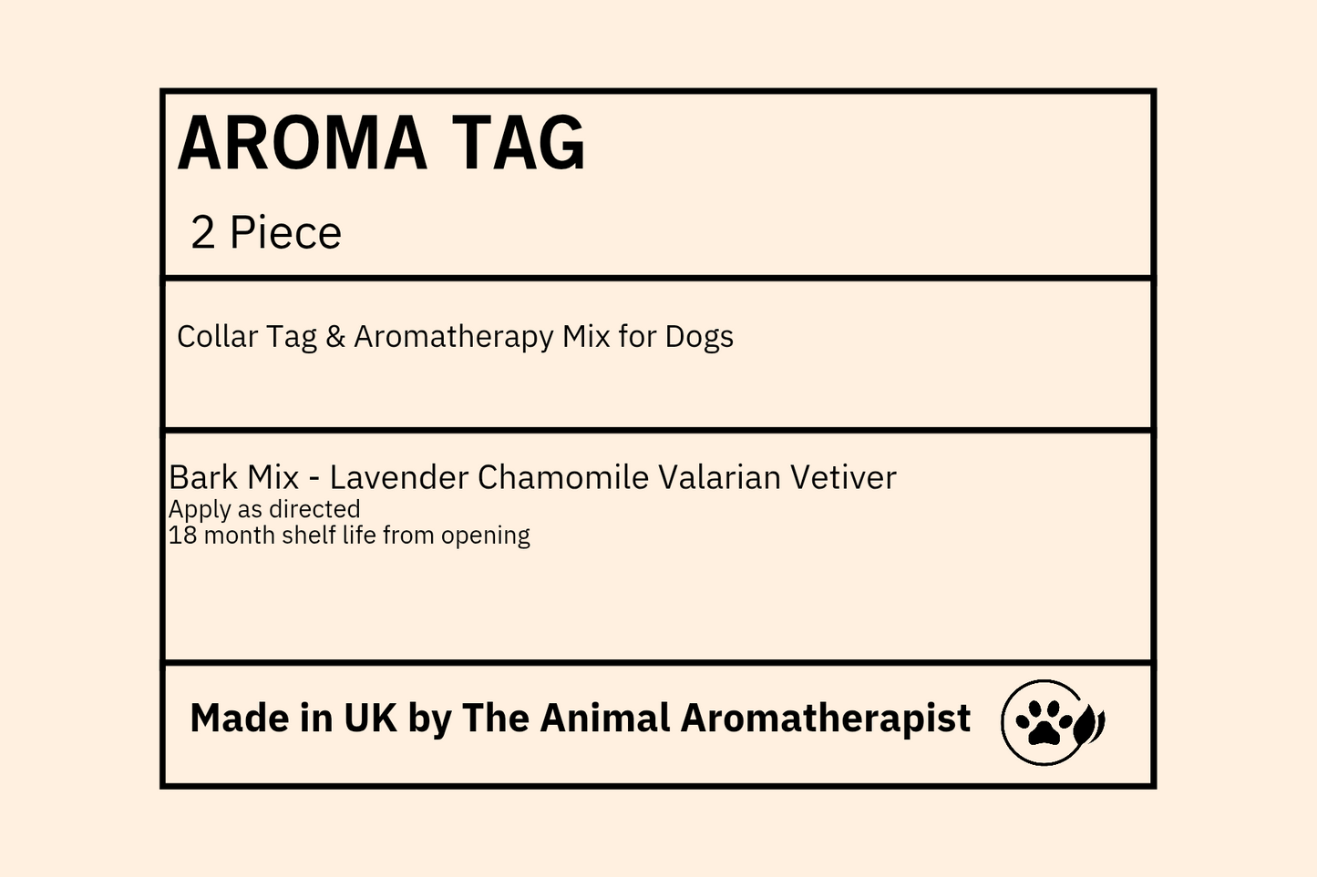 AROMA TAGS DOG