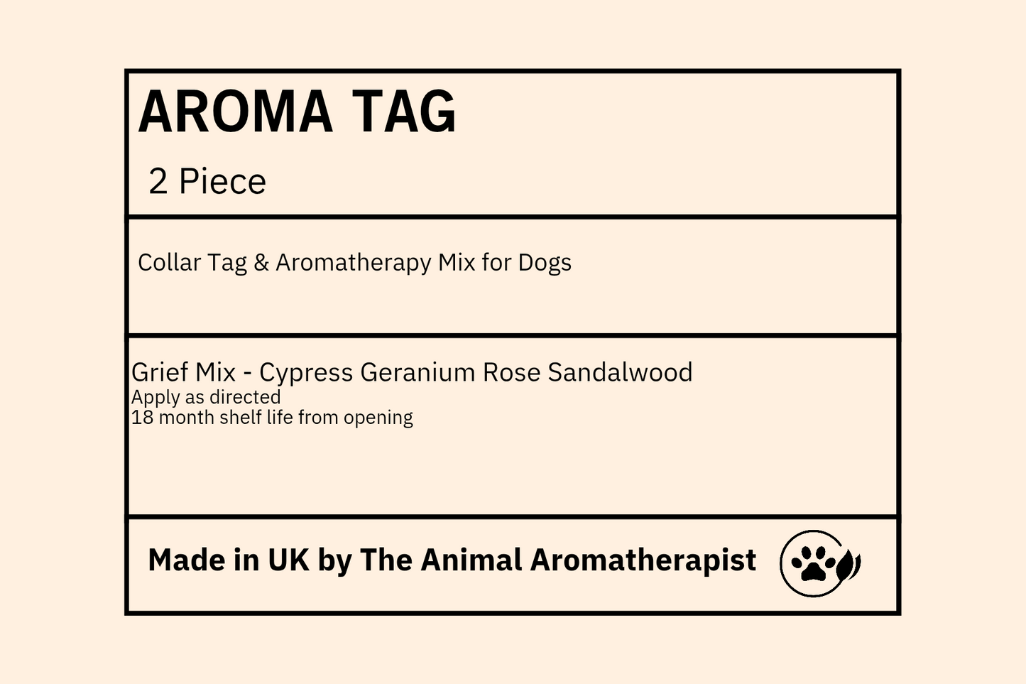 AROMA TAGS DOG