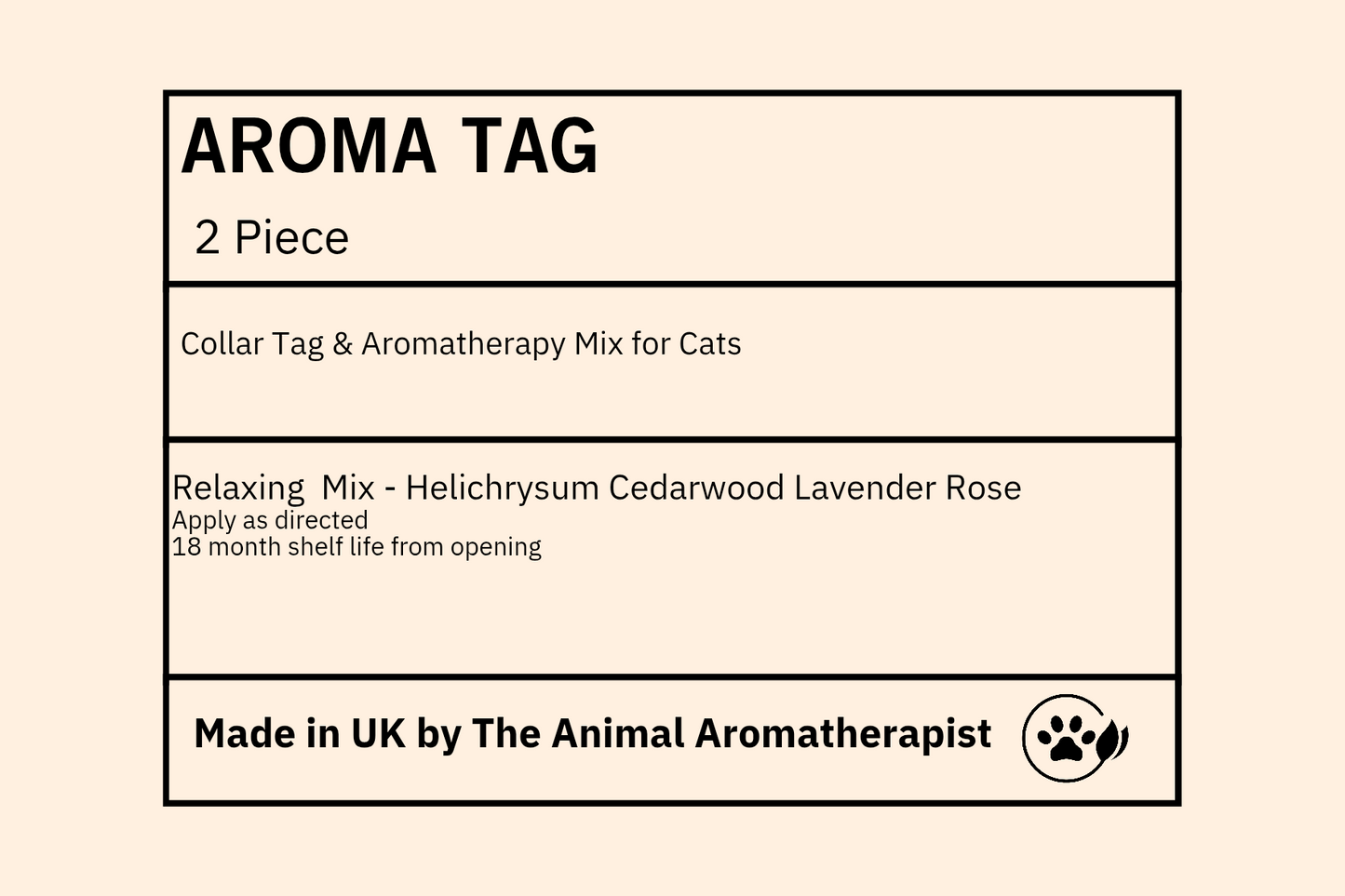 AROMA TAGS CAT