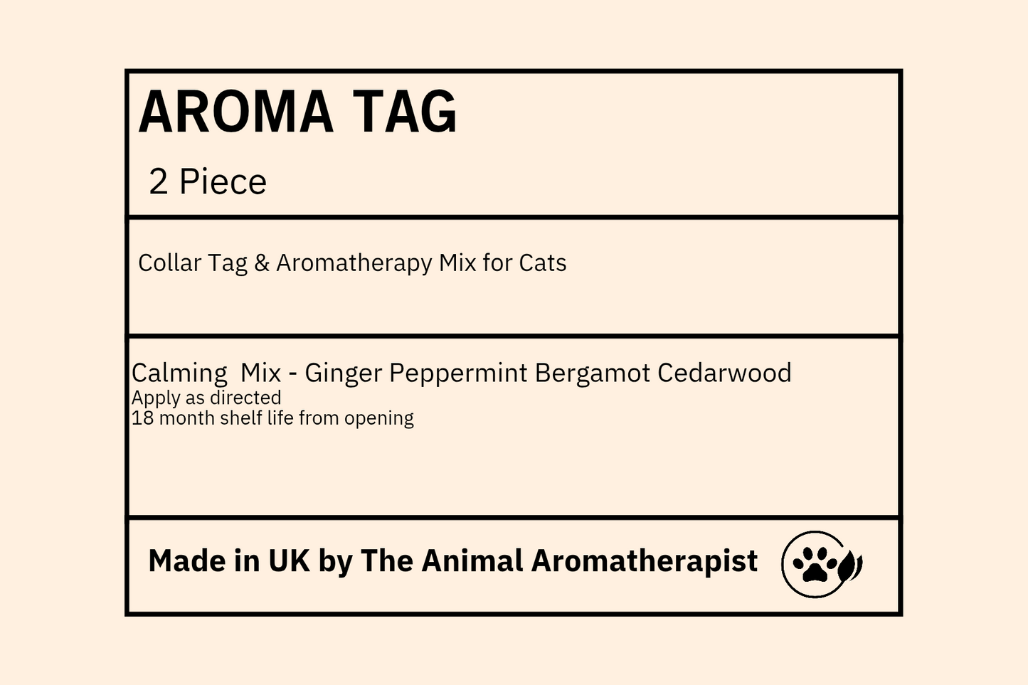 AROMA TAGS CAT