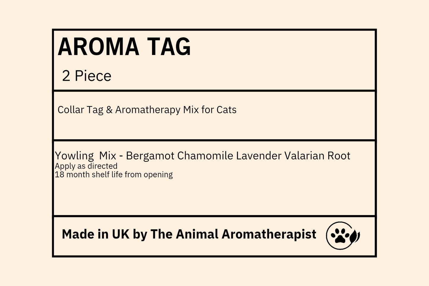AROMA TAGS CAT