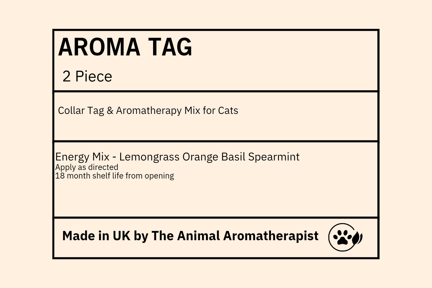 AROMA TAGS CAT