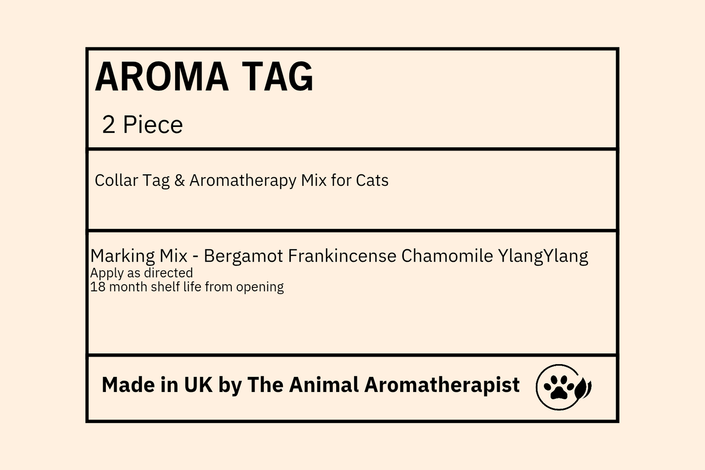 AROMA TAGS CAT